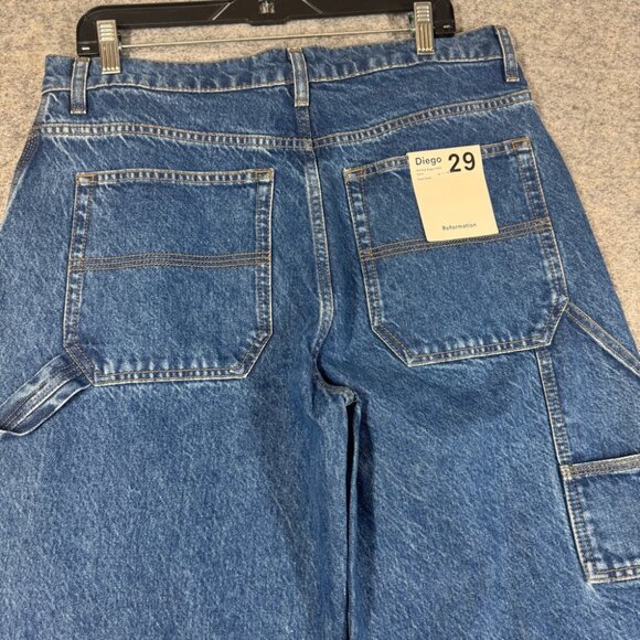 Reformation Diego Mid Rise Baggy Utility Carpenters Jeans Size 29 Revolve Anthro - Picture 12 of 16